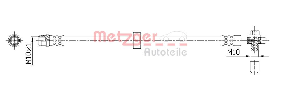 Brzdová hadica METZGER